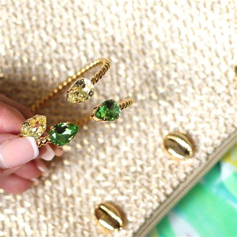 Caroline Svedbom Mini Drop Bracelet Gold Peridot Ejesbyejes