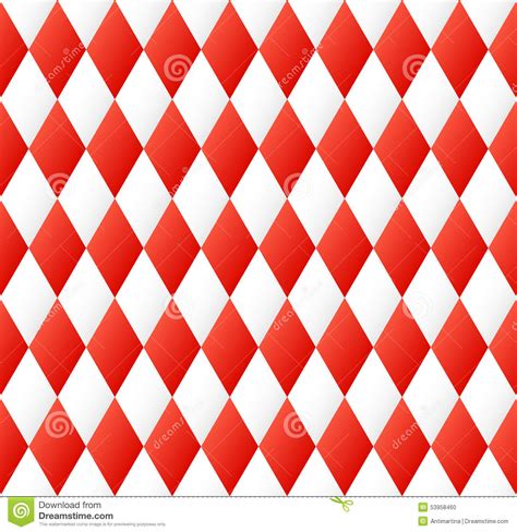 Red and white checkered pattern. Seamless Diamond Pattern In Red And White Stock Vector ...