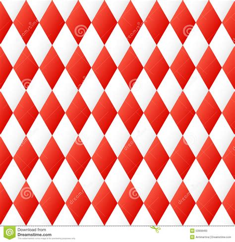 Red and white checkered pattern. Seamless Diamond Pattern In Red And White Stock Vector ...