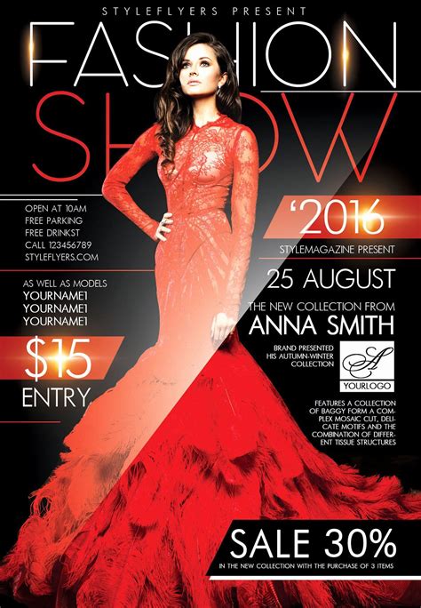 Free Fashion Show Flyer Template Awesome Download Graphic Shop Vectors