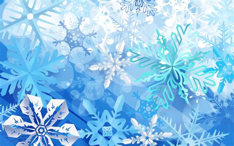 Snowflakes In Blue Hd Desktop Wallpaper Widescreen High Definition