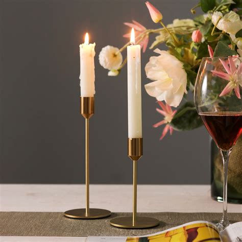 Coutexyi Candle Holders Gold Metal Candlestick Holders Taper Candle Holders Decorative Candle