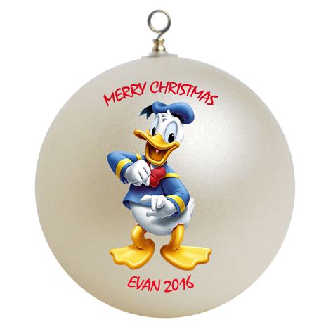Personalized Donald Duck Christmas Ornament Gift Ornaments