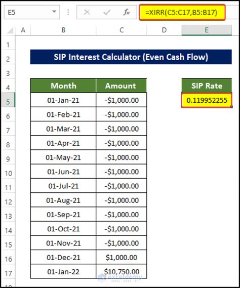 How To Create Sip Interest Calculator In Excel With Easy Steps