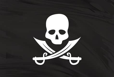 Pirate Flag Jolly Roger Large Sticker Signs 4 Fun