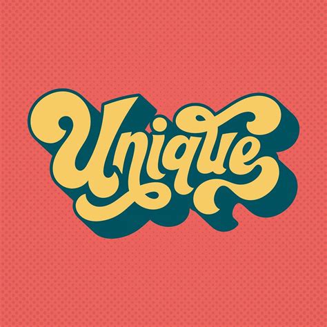 Unique Word Typography Style Illustration Free Image By