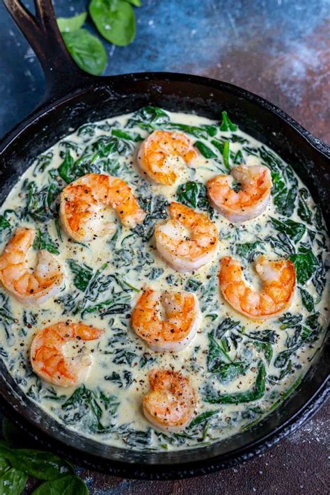Bring to a boil over high, stirring bottom and sides of saucepan often with a wooden spoon. Shrimp and Spinach Cream Sauce - WonkyWonderful