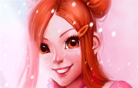 Wallpaper Girl Face Smile Anime Art Freckles Barrette Koizumi Lynx Lovely Complex