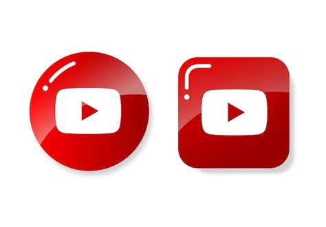 Premium Vector Youtube Icons In Circle And Rounded Square