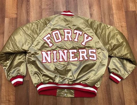 Built like a wide receiver, many anticipate the rookie will have an exceptional pro career if used correctly. Vintage San Francisco 49ers Gold Satin Chalk Line NFL Jacket Men's Size 2XL | Mens jackets ...