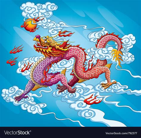 Chinese Dragon Painting Royalty Free Vector Image