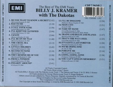 billy j kramer with the dakotas the best of the emi years 1991 israbox hi res