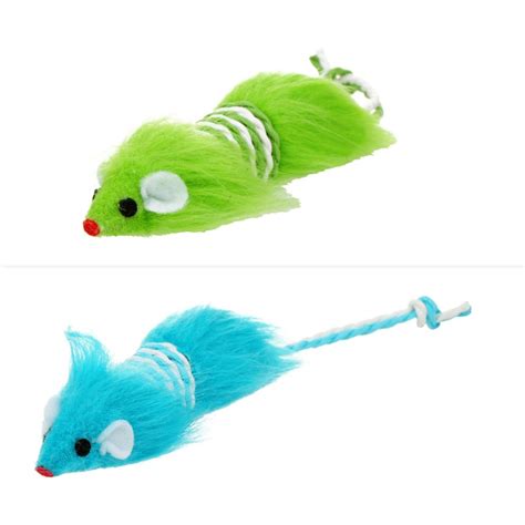 Tails Fluffy Mouse Cat Toy Assorted Big W