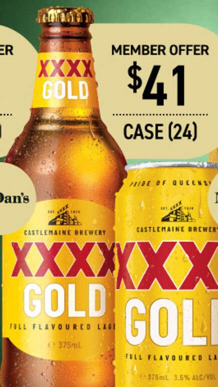 Xxxx Gold 375ml Bottles Offer At Dan Murphy S