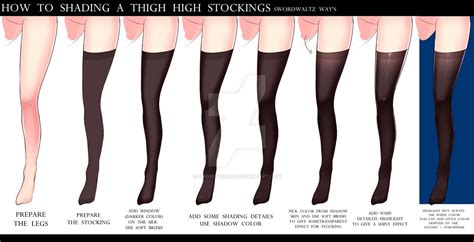 Womens Thigh High Stockings In Different Styles And Colors With Text