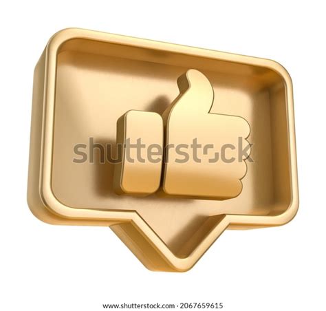 Notification Balloon Golden Like Icon On Stock Illustration 2067659615