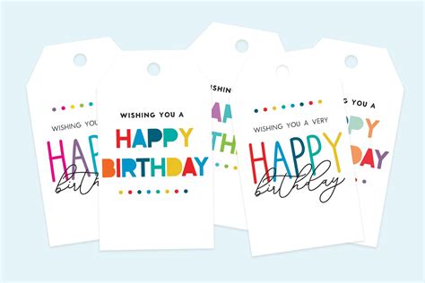 Free Printable Happy Birthday Gift Tags Favorite Printables