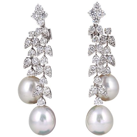 Trusso Faceted Ametrine Drop Maurasaki Pearl White Diamond Dangle Earrings At 1stdibs