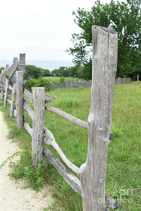 Handmade Rustic Wooden Fencing Along A Pasture Photograph By Dejavu Designs