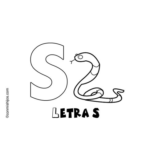 S para colorear - Imagui