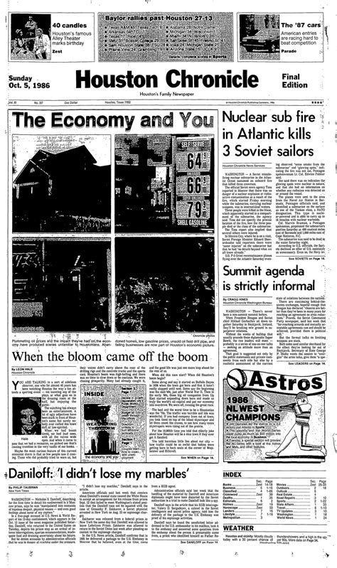 This day in Houston history, Oct. 5, 1986: From boom times to bust. How