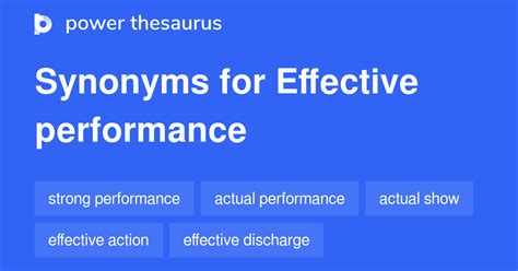 Effective Performance synonyms - 71 Words and Phrases for Effective ...