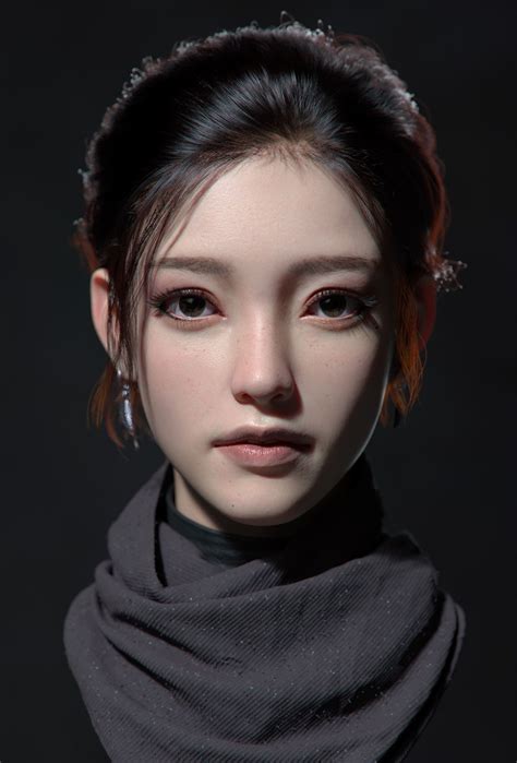 Girl Head Zbrushcentral In 2021 3d Portrait Fantasy