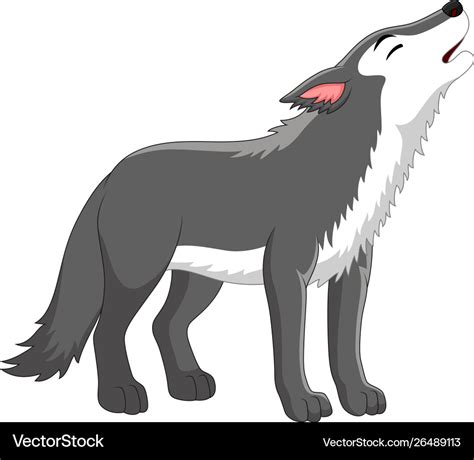 Howling Wolf Cartoon