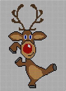 Counted cross stitch pattern whimsical christmas primitive reindeer santa claus. Ravelry: Christmas Rudolph Reindeer Jumper #17 pattern by ...