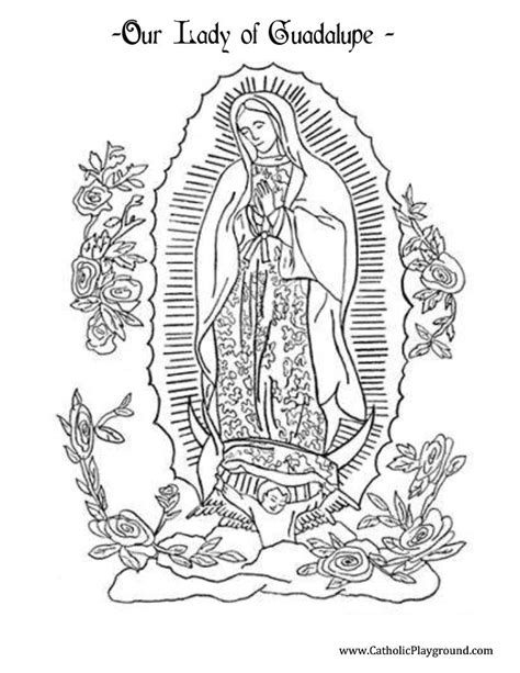 Our Lady Of Guadalupe Coloring Page