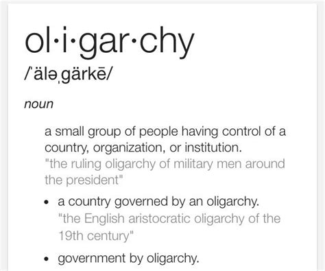 The Definition Of Oligarchy Loangcr