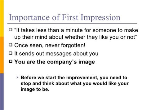 First Impression