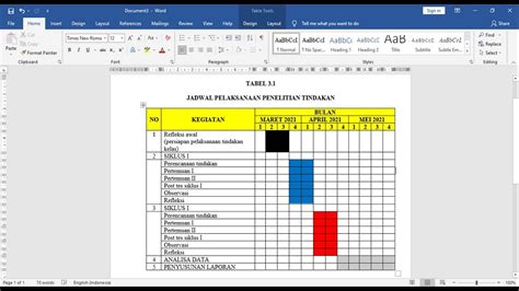 Cara Membuat Tabel Jadwal Penelitian Di Word Examples Of Conjunctions