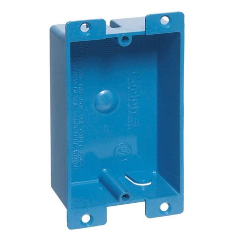 Carlon 1 Gang 8 Cu In Blue Pvc Flanged Shallow Old Work Electrical