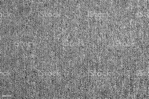 Close Up Of Monochrome Grey Carpet Texture Background From Above Stock