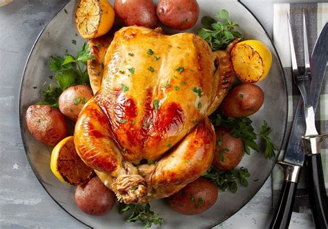 Remove the dutch oven from the oven and let it sit at room temperature for at least 10 minutes before serving because the chicken is still cooking gradually due to the residual heat. How to Cook a Whole Chicken in a Dutch Oven | Reader's Digest