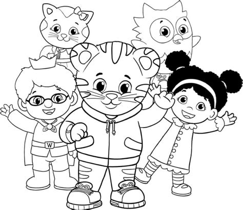 12 free printable daniel tiger's neighborhood coloring pages