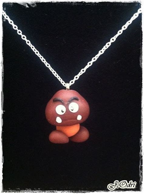 Necklace Pendant Goomba Mario Bros Fimo Unique Items Products Etsy