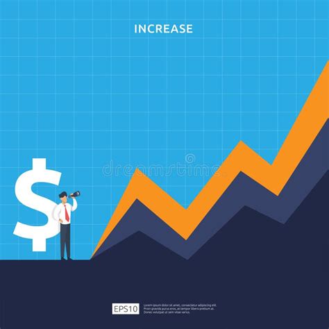 Salary Rate Increase With Growth Up Arrow And People Character