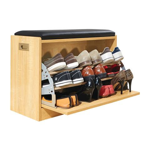 Wooden Shoe Cabinet Storage Bench w/ Seat Cushion - Holds ... High quality, beautiful bench seats, perfect for your kitchen table or hallway space.