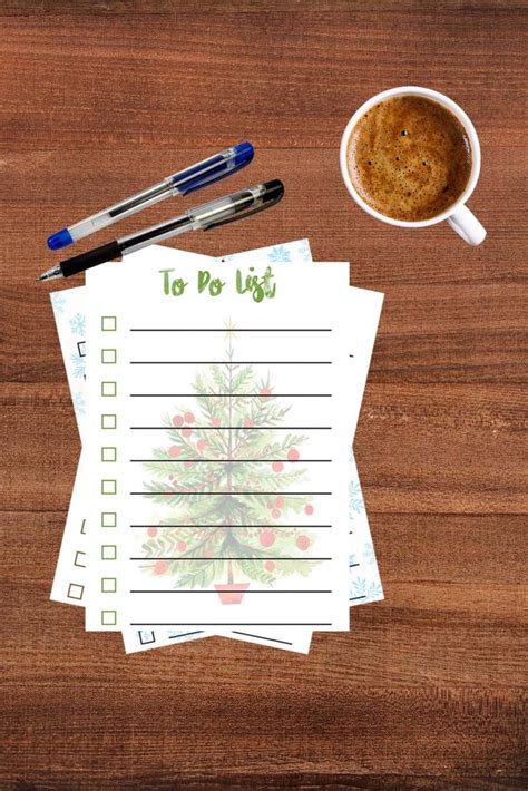 Free Printable Holiday To Do Lists Rose Clearfield