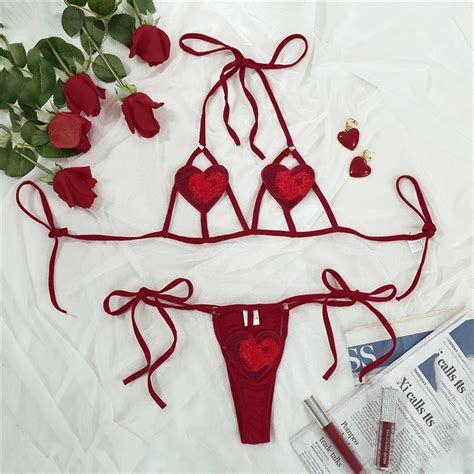 Aiiou Women Erotic Open Bra Crotchless Lingerie Sexy Lace Underwear Set Sex Underwear Porn