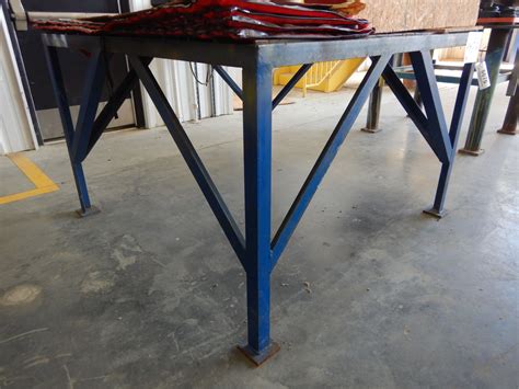Ss dining table ₹ 23,500/ piece. METAL TABLE Shop Equipment - J.M. Wood Auction Company, Inc.
