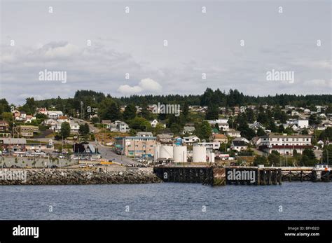 Downtown Powell River Bc Sits Along The Oceanfront Stock Photo Alamy