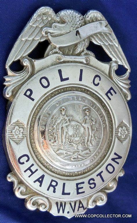 Obsolete Vintage Charleston West Virginia Police Badge 1 Antique