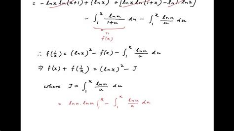 find the function f x f 1 x where f x is integral of lnt 1 t between the limits 1 and