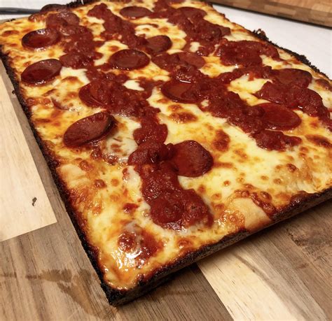 Homemade Detroit Style Pizza Rfood