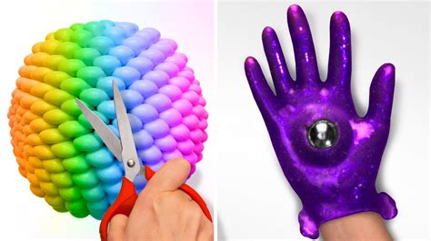 satisfying slime hacks relaxing asmr video by 5 minute crafts youtube