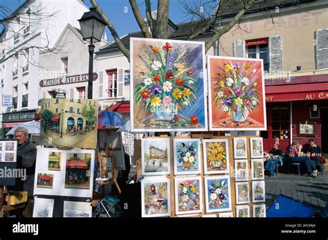 Montmartre Place Du Tertre Artists Paintings And Artwork For Sale