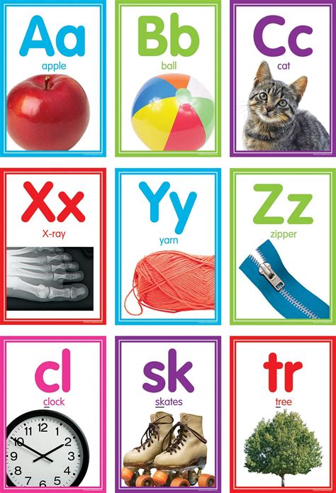 Colorful Photo Alphabet Cards Bulletin Board Alphabet Cards Teacher